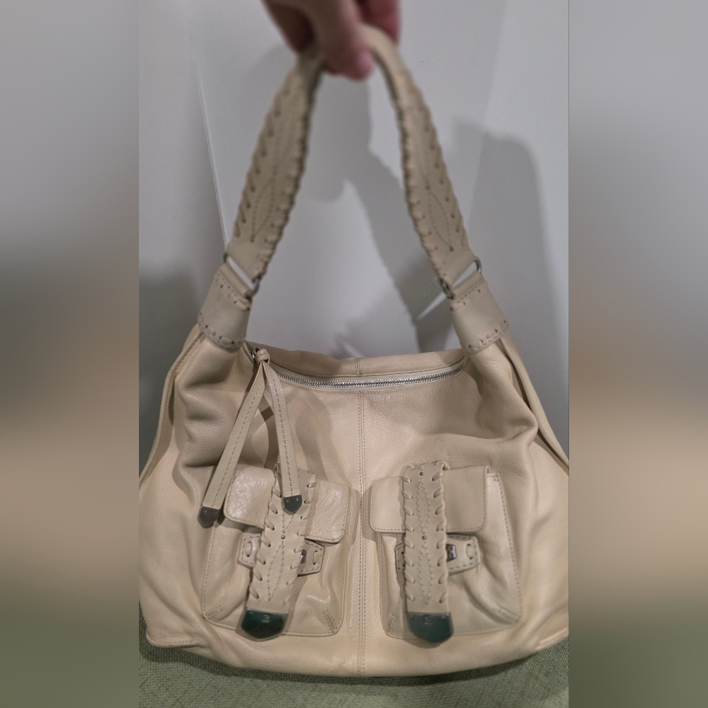 VTG MICHAEL Michael Kors Cream Shoulder Bag Western Style